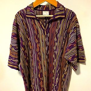 Coogi 90s Vintage Cosby Style Size 3XL Purple EUC